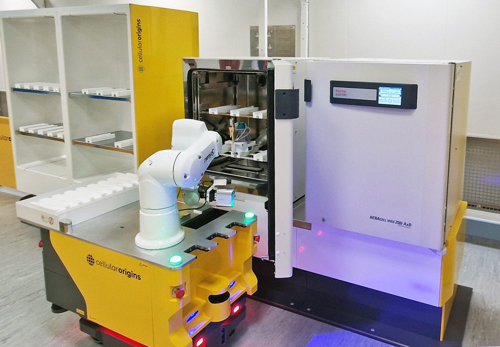 Thermo-press-release cell therapy industrialisation